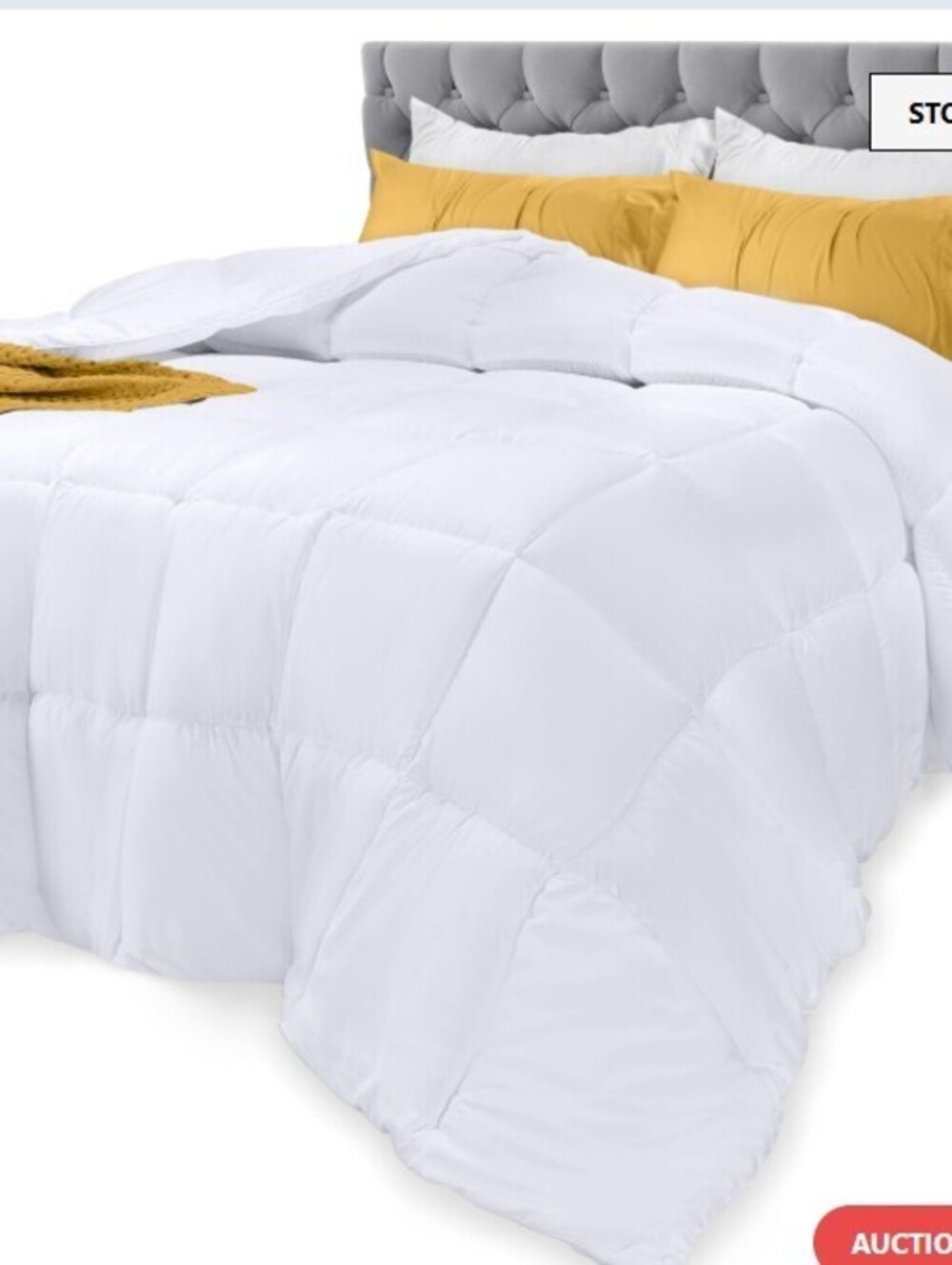 COMFORTER-FULL SIZE-WHITE-BOX STITCH